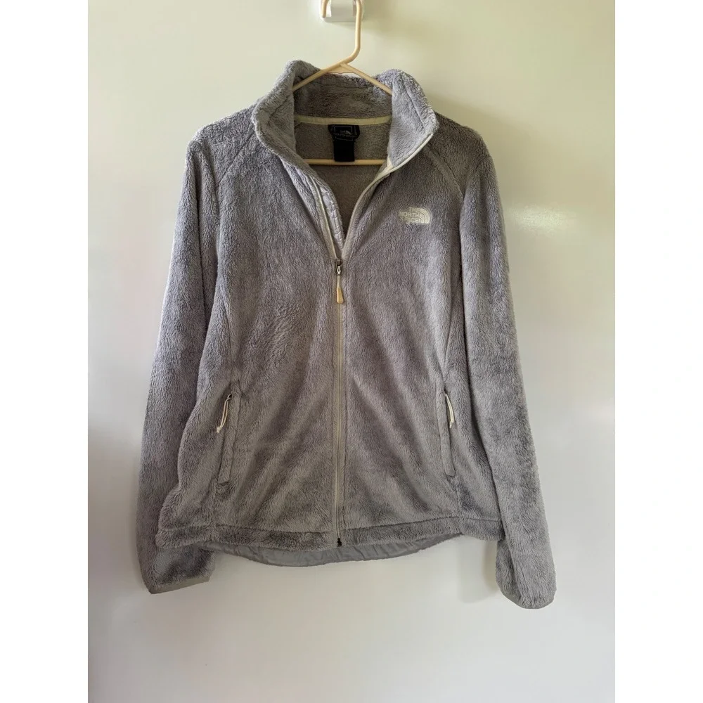 The North Face Osito 2 Fleece Jacket Grey Full Zip Womens Large LU508132